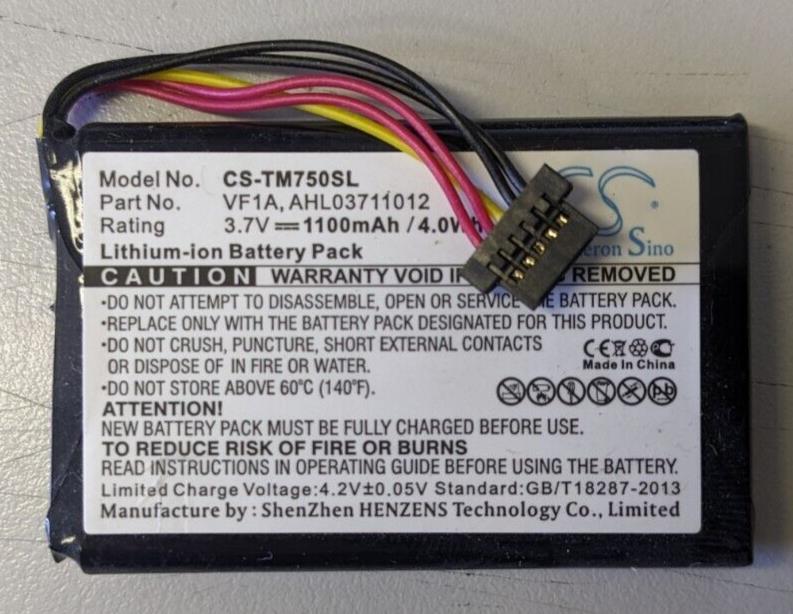 Replacement CS-TM750SL Battery 1100mAh for TomTom NEW