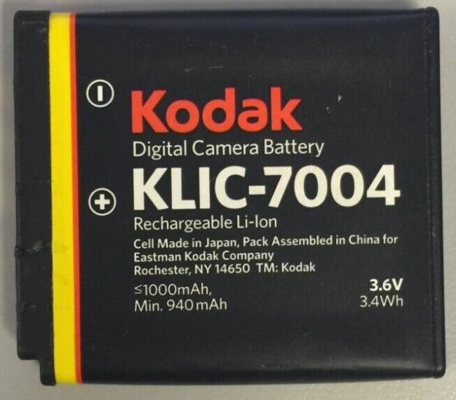 Genuine Kodak KLIC-7004 Digital Camera Battery For  ZX3 M1033 M1093 M2008 V1073