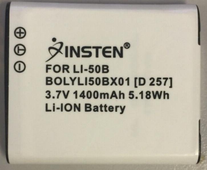 Battery for Olympus LI-50B 3,7V 1400mAh / 3,4Wh Li-Ion
