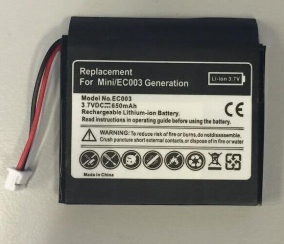 3.7V battery for APPLE IPOD Mini EC003 Generation 650mAh