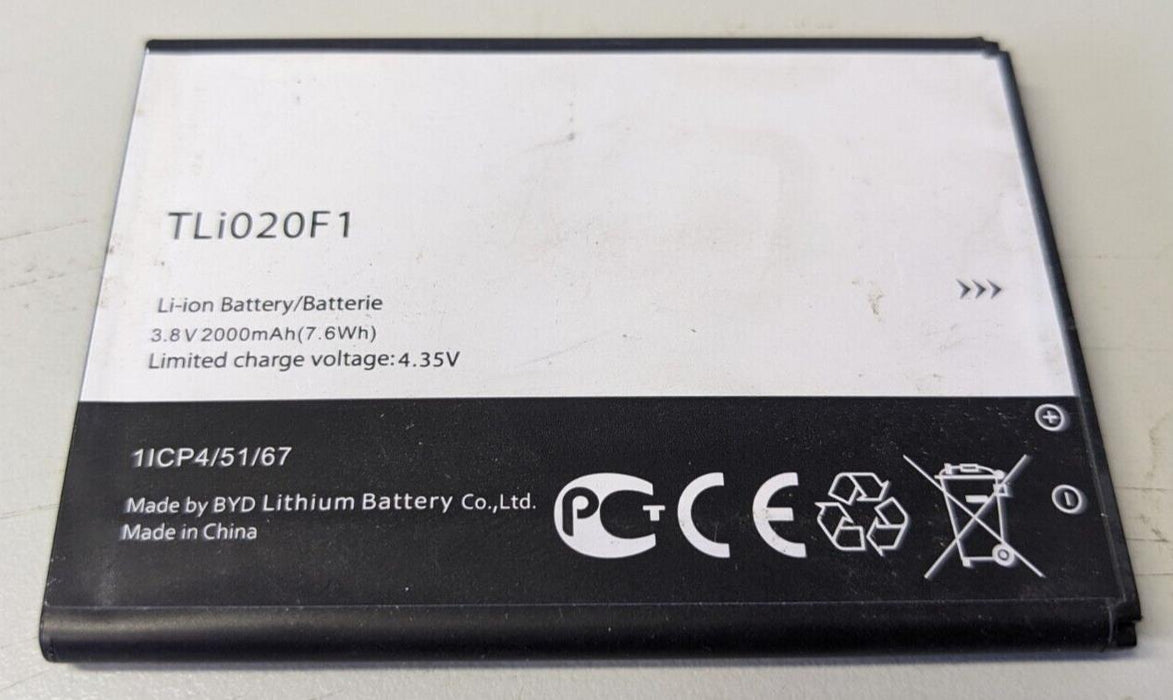 Replacement TLi020F1 2000mAh Battery for Alcatel USED