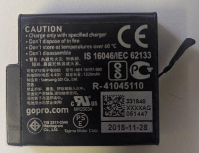 Genuine GoPro Rechargeable Battery Fits HERO 5 6 7 Black 100% Official Accessory