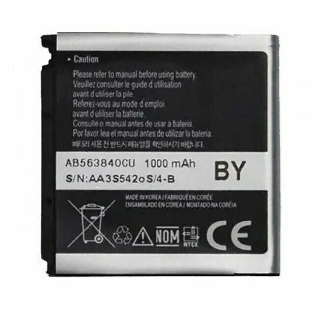 Genuine Samsung AB563840CU Battery NEW 1000mAh