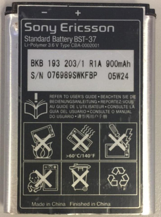 Genuine Original Sony BST-37 Phone Battery USED