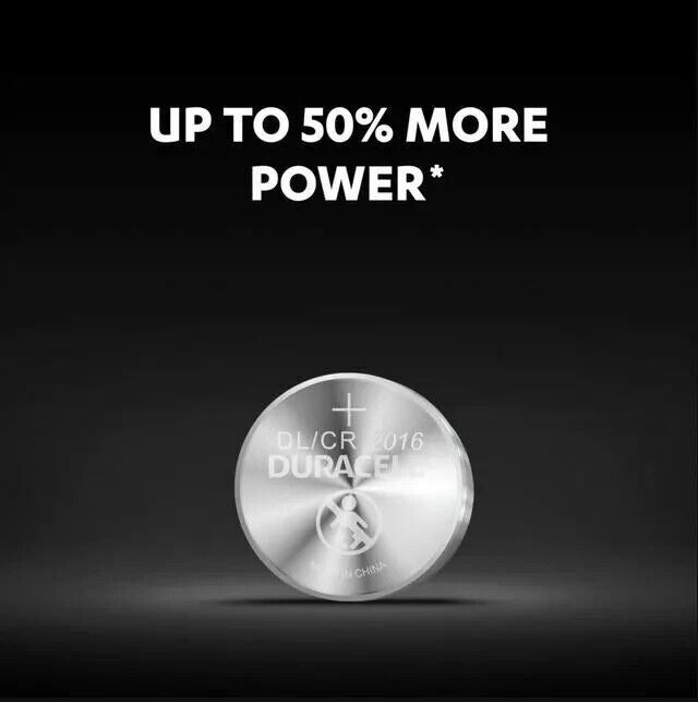6 x Duracell CR2016 3V Lithium Coin Cell Battery 2016 DL2016 BR2016