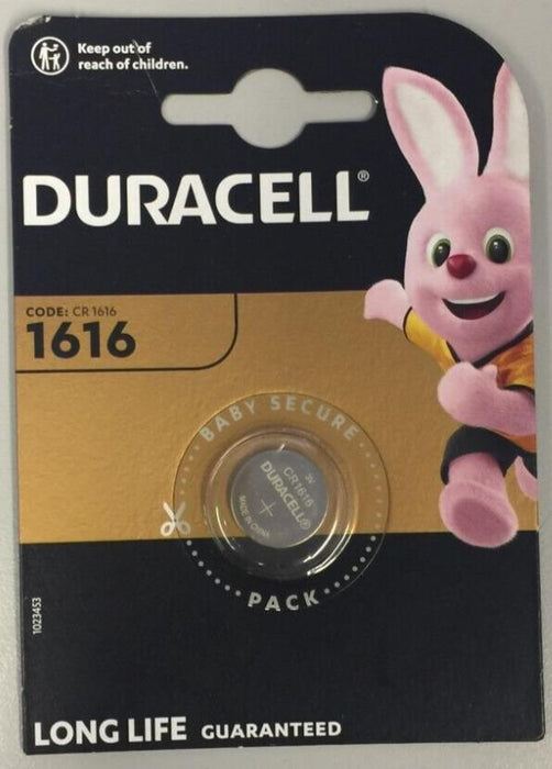 3 x Duracell CR1616 3V Lithium Coin Cell Battery DL1616 1616 EXPIRY 2034