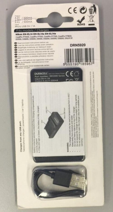 Duracell USB Battery Charger for Nikon EN-EL14