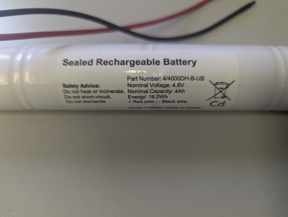 Sealed Rechargeable Battey 4/4000DH-B-UB 4.8V Emergency Battery Stick