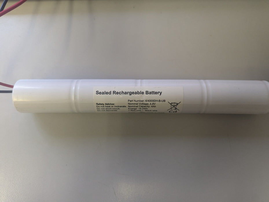 Sealed Rechargeable Battey 4/4000DH-B-UB 4.8V Emergency Battery Stick