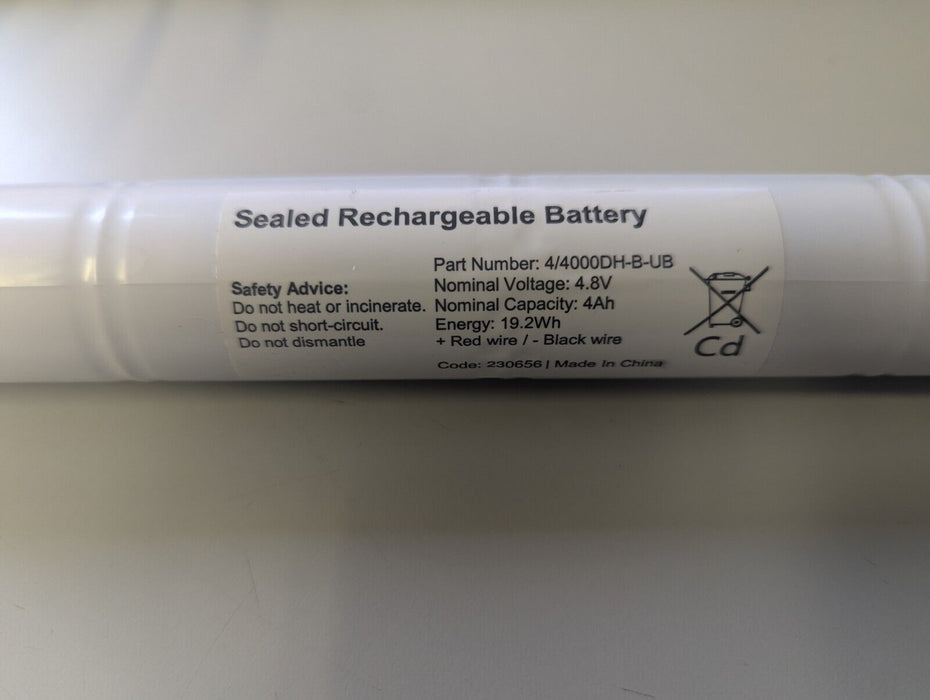 Sealed Rechargeable Battey 4/4000DH-B-UB 4.8V Emergency Battery Stick