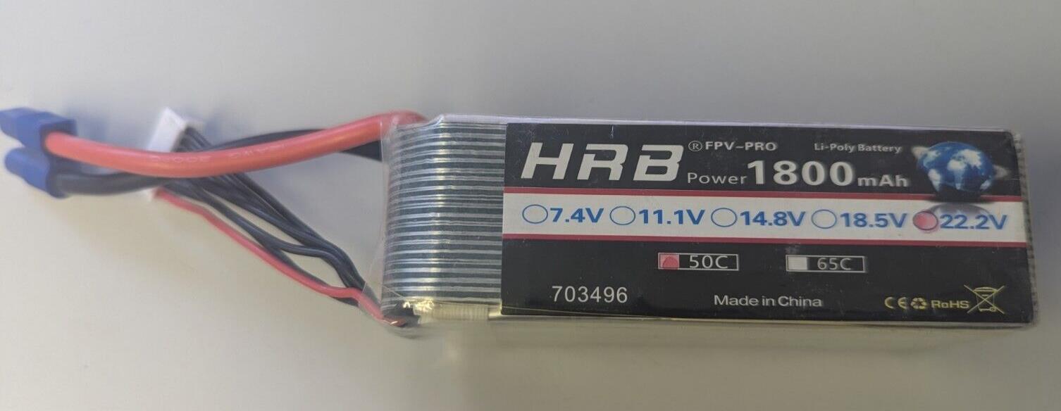 HRB 1800mAh 22.2v Battery 50c