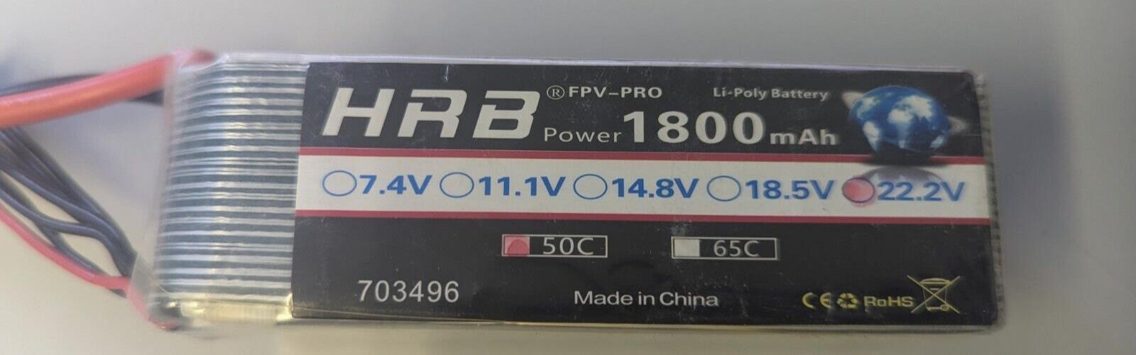 HRB 1800mAh 22.2v Battery 50c