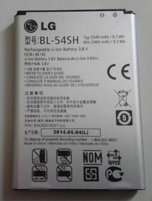Genuine Used LG BL-54SH Battery For LG G3 S D405N L90 D722 G3 Beat 2540mAh
