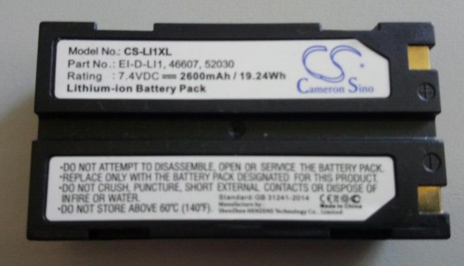Used Battery For PENTAX EI-2000 CS-LI1XL (2600mAh)