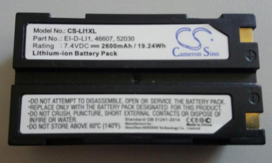 Used Battery For PENTAX EI-2000 CS-LI1XL (2600mAh)