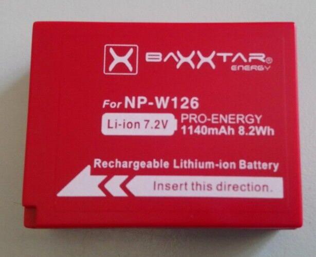 FujiFilm NP-W126 New Baxxtar Energy Battery (1140mAh)