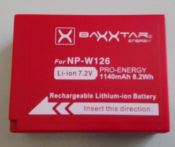 FujiFilm NP-W126 New Baxxtar Energy Battery (1140mAh)