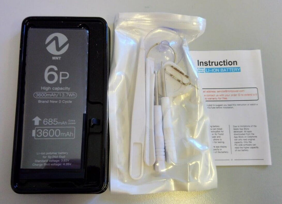 High Capacity Replacement Battery For iPhone 6P (3600mAh) + Tools