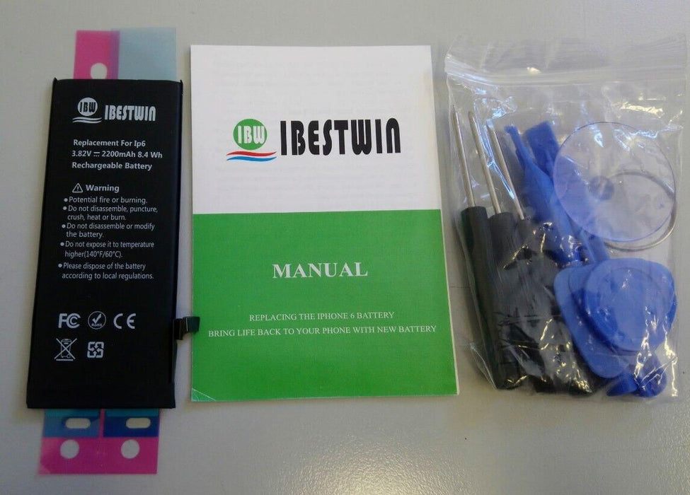 New For iPhone 6 2200mAh Replacement Battery with Adhesive + Tools