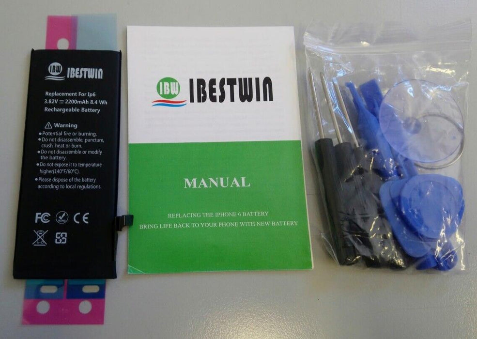 New For iPhone 6 2200mAh Replacement Battery with Adhesive + Tools