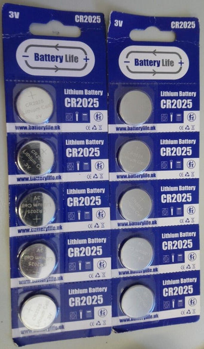 Battery Life CR2025 x10