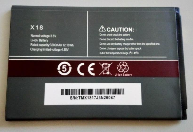 Unbranded Battery For Cubot X18 3200mAh 3.8V 12.16Wh