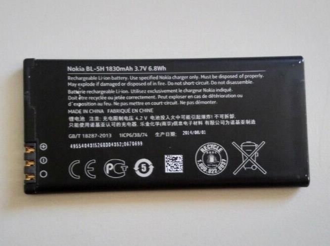 Nokia Used BL-5H Battery For Nokia Lumia 630 635 636 638 1830mAh