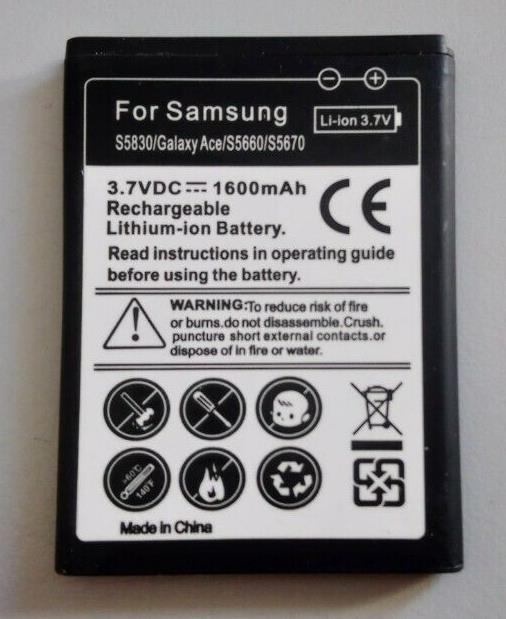 Unbranded Replacement EB-494358VU Battery for Samsung Galaxy Ace S5830 S5660