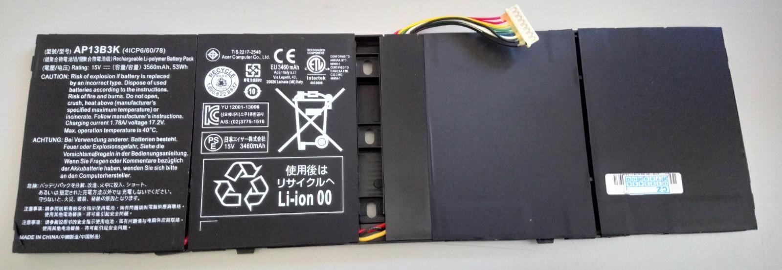 AP13B3K Battery For Acer Aspire V5-472G V5-473G V5-452G V5-552G V5-572G(3560mAh)