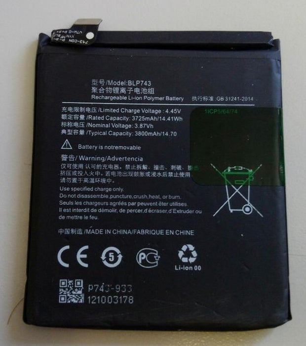 FOR ONE PLUS 7T Used replacement battery BLP743 3725mAh
