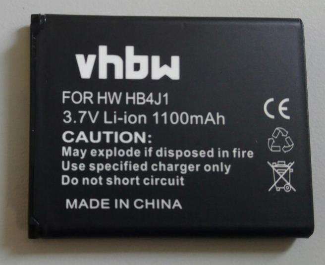 New VHBW 1100mAh Replacement battery for HUAWEI C8500S HB4J1