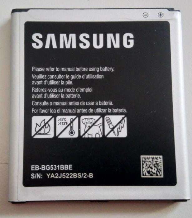 Used SAMSUNG EB-BG531BBE BATTERY GALAXY GRAND PRIME J5 J3 / J2 PRIME 2600mAh