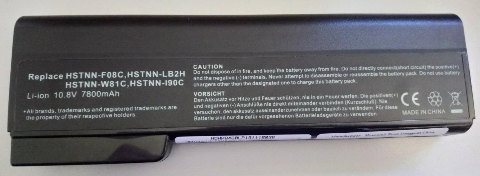 Replacement Battery for HP HSTNN-F08C, HSTNN-I90C, HSTNN-LB2H 10.8V 7800mAh