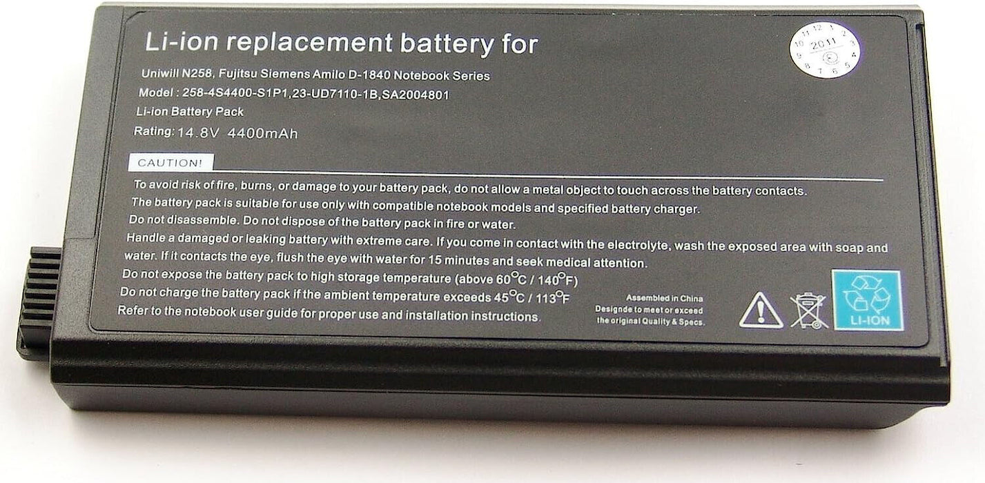 Replacement Battery for Averatec 6100, Uniwill N258, N258AS, N258KAO