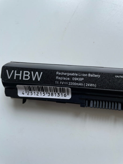 VHBW for Dell Latitude E5220 2200 MAH 11.1V P/N 09K6P Black