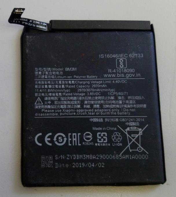 Replacement Battery For Xiaomi Mi 9 SE 2970mAh M1903F2G 3.85V BM3M Used