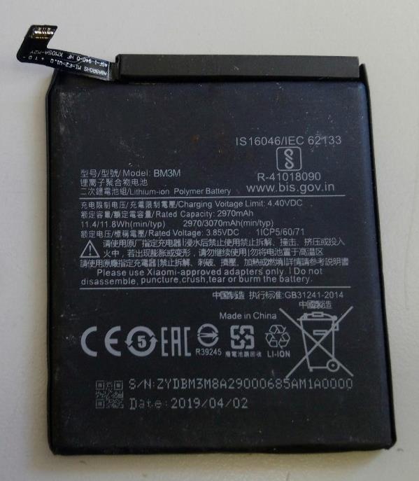 Replacement Battery For Xiaomi Mi 9 SE 2970mAh M1903F2G 3.85V BM3M Used