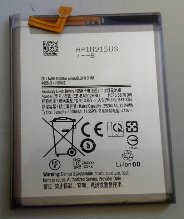 New Replacement Battery for Samsung Galaxy A10E A20E EB-BA202ABU 2920mAh