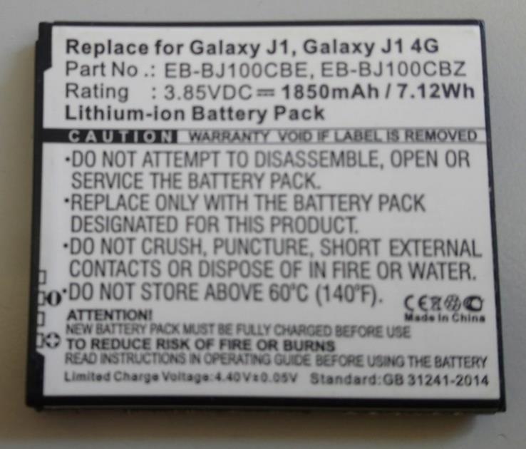 New Battery EB-BJ100CBE 1850mAh For Samsung Galaxy J1 SMJ100 J100F J100H