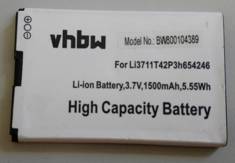 New VHBW Battery for ZTE AC33 Li3711T42P3h354246 3.7V 1500mAh