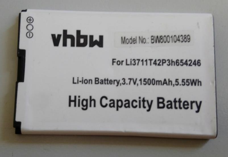 New VHBW Battery for ZTE AC33 Li3711T42P3h354246 3.7V 1500mAh