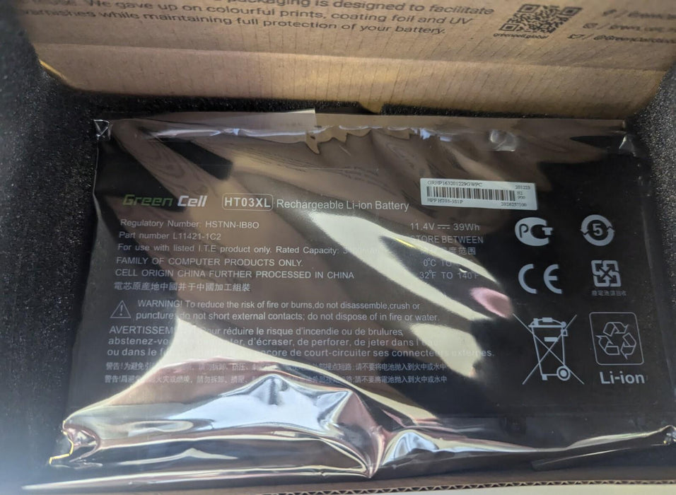 Greencell HT03XL Battery 11.4v 39Wh