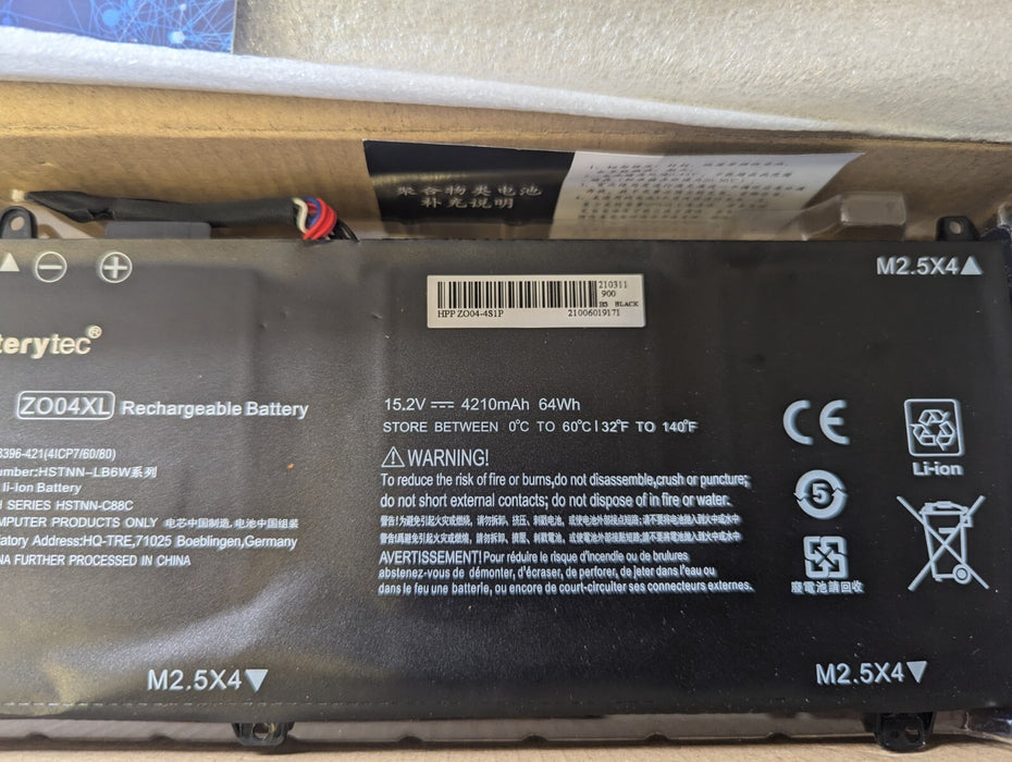 ZO04XL Battery for HP ZBook Studio G3 G4 Mobile Workstation ZO06 808450-002