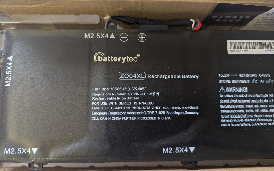 ZO04XL Battery for HP ZBook Studio G3 G4 Mobile Workstation ZO06 808450-002