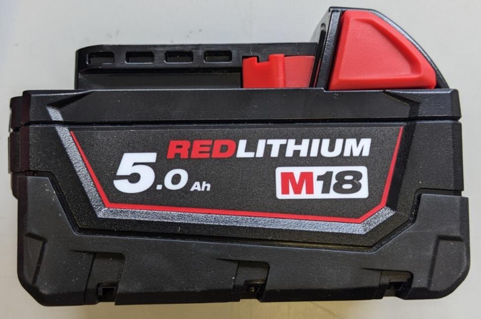 Milwaukee M18B5 5.0Ah Red Lithium-Ion Battery Genuine, Sealed