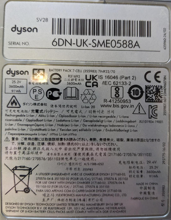 Genuine Dyson V11 V15 Click-in Battery SV16 SV15 Power Pack 355983