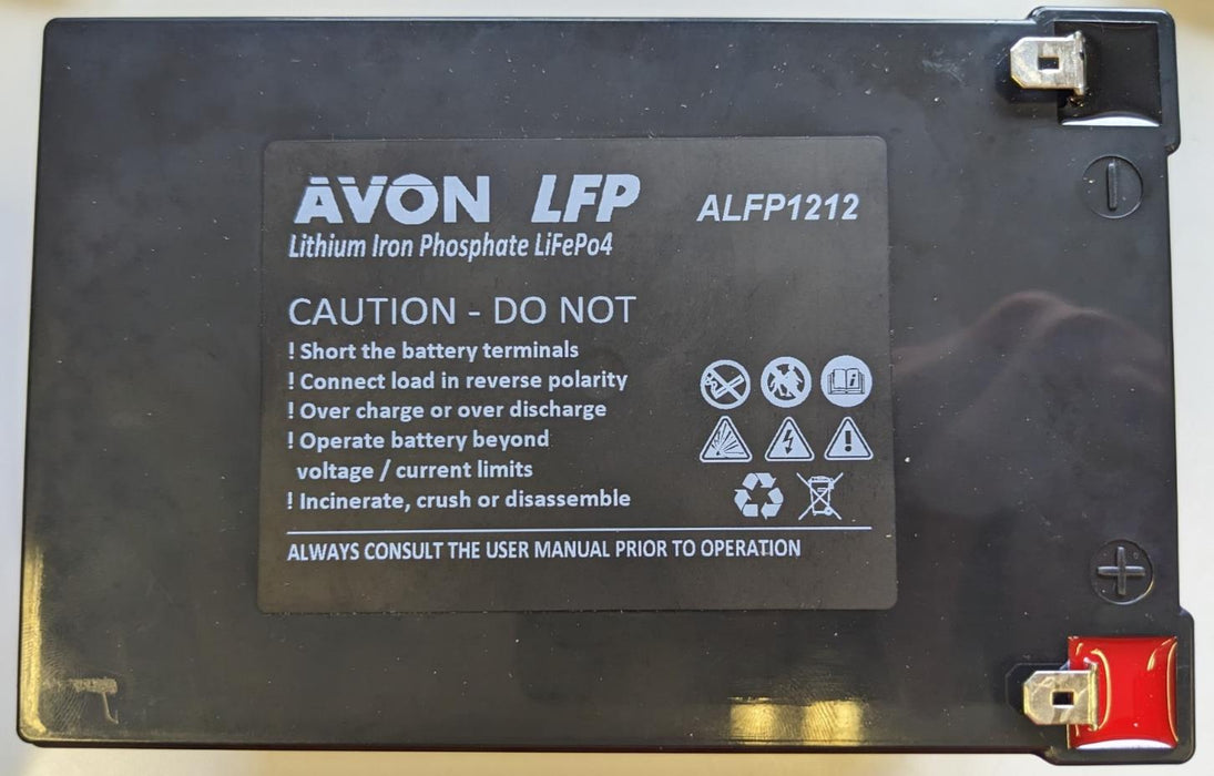 AVON LITHIUM LIFEPO4 BATTERY 12V 12AH