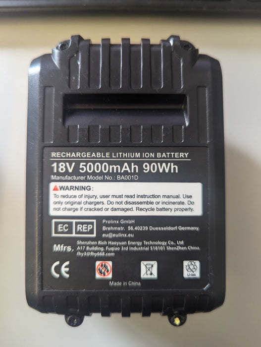 For Dewalt 18V 5.0Ah Battery BA001D