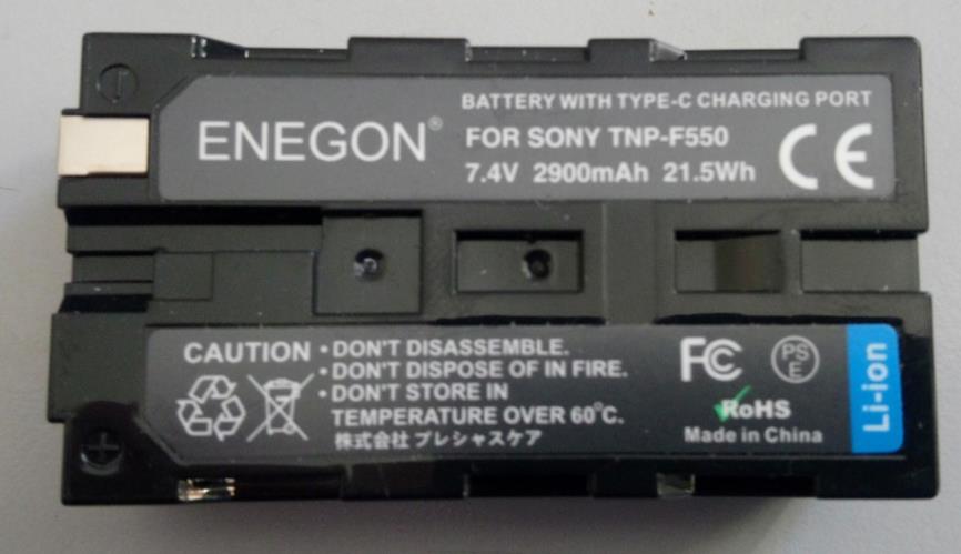 ENEGON NP-F550 Battery 2900mAh For Sony TNP-F550