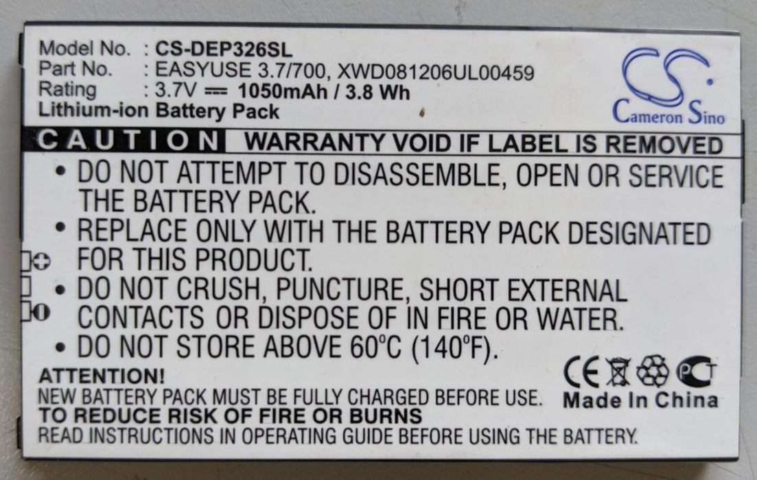 CS-DEP326SL Battery 1050mAh compatible with Doro HandlePlus 326i